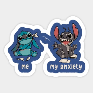 Anxiety Cute Funny Ironic Gift Sticker